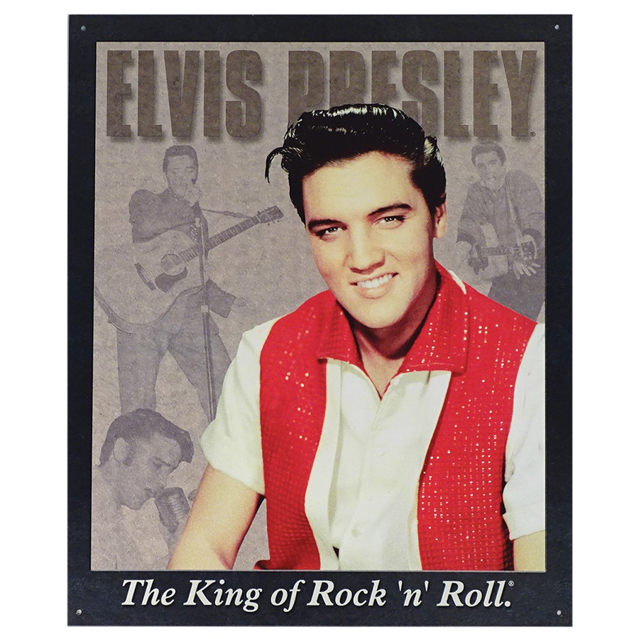 Elvis Presley Tin Sign - 12-1/2"W x 16"H