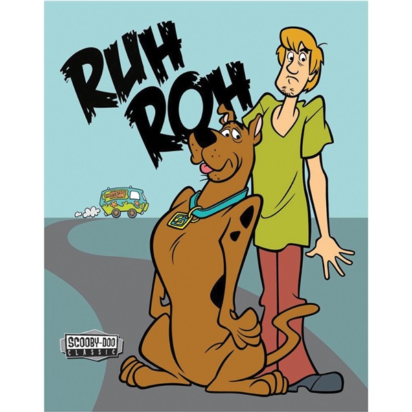 Scooby Doo - Ruh Roh Tin Sign - 12-1/2"W x 16"H