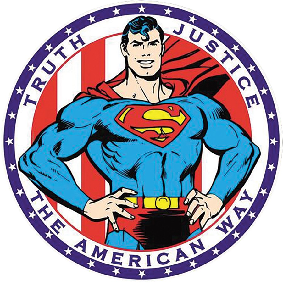 Superman - American Way Aluminum-Style Sign - 11-3/4" Dia