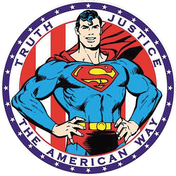 Superman - American Way Aluminum-Style Sign - 11-3/4" Dia