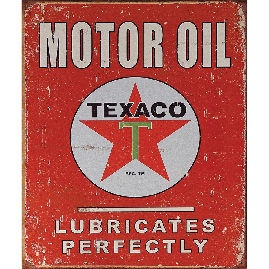 Texaco Tin Sign - 12-1/2"W x 16"H