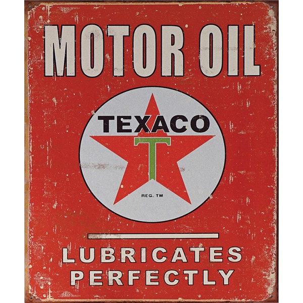 Texaco Tin Sign - 12-1/2"W x 16"H