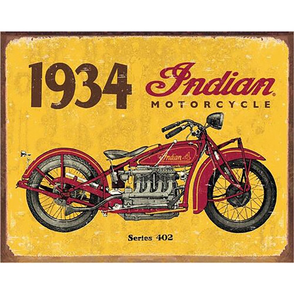 1934 Indian Tin Sign - 16