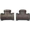 Tee, 1/2" pipe thread, 2 pk