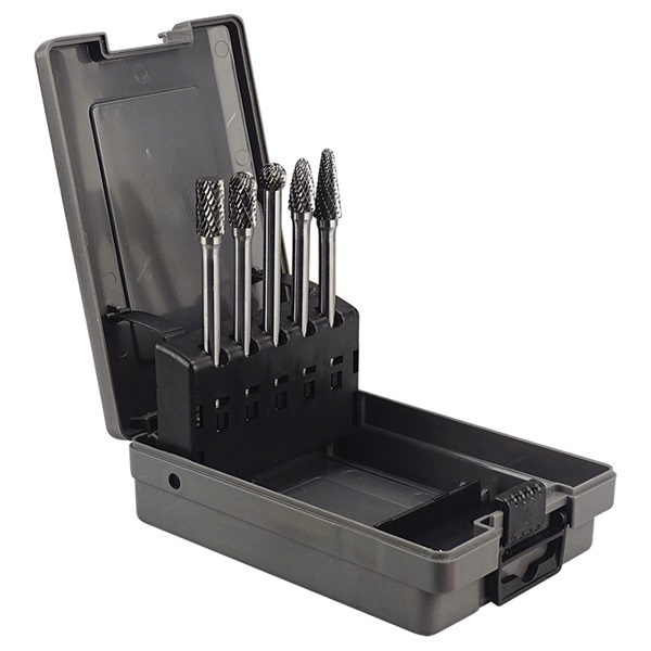 5-Pc Extended-Length Carbide Burr Set