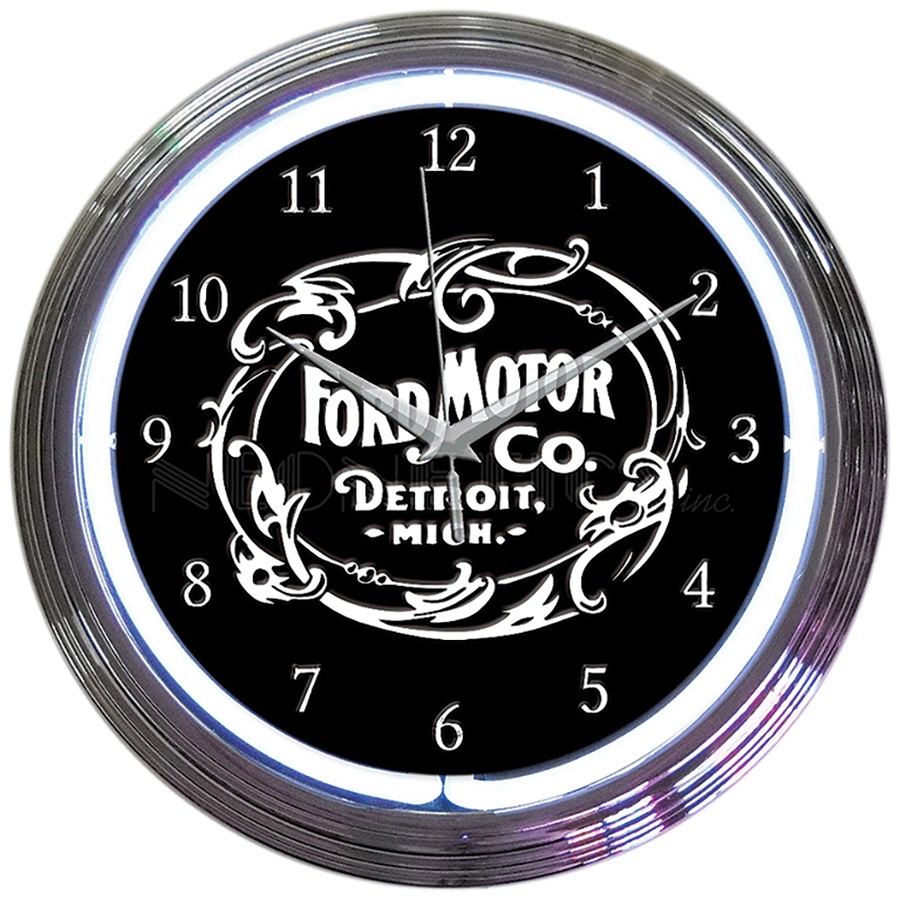 Ford Motor Company Neon Wall Clock