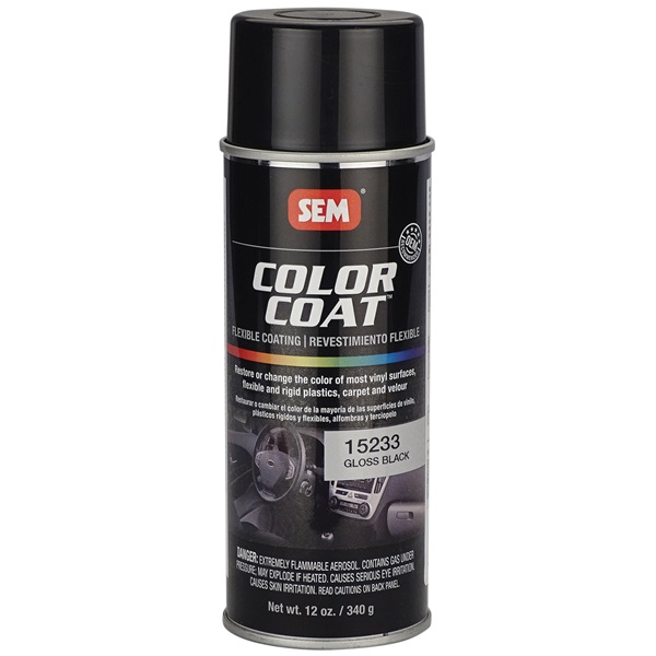 SEM® Color Coat Flexible Coating - Gloss Black, 12 oz