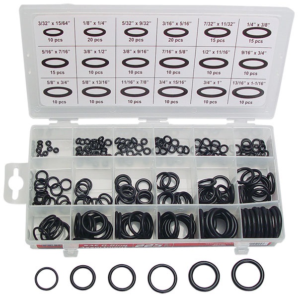 225-Pc SAE O-Ring Assortment