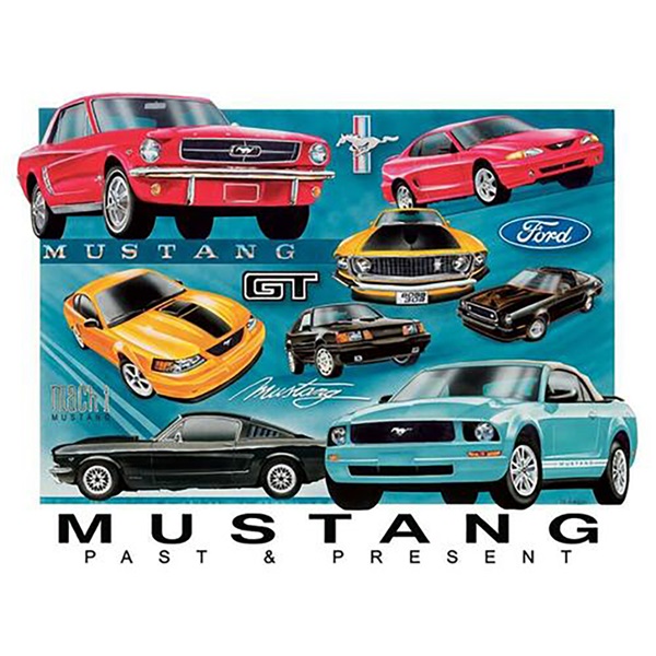 Mustang Chronology Tin Sign - 16"W x 12-1/2"H