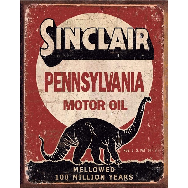 Sinclair - Million Years Tin Sign - 12-1/2"W x 16"H