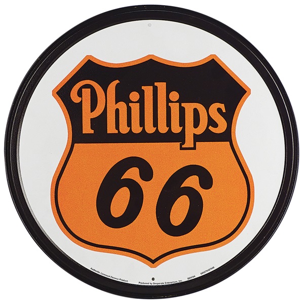 Phillips 66 Aluminum-Style Sign - 11-3/4" Dia