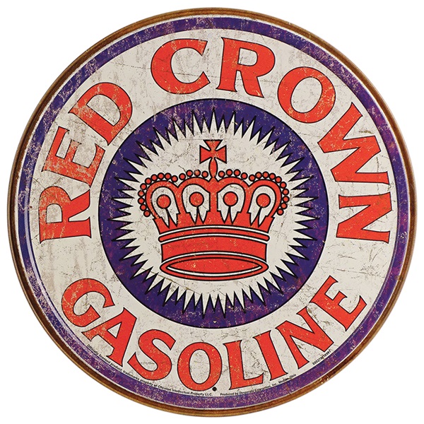 Red Crown Aluminum-Style Sign - 11-3/4" Dia