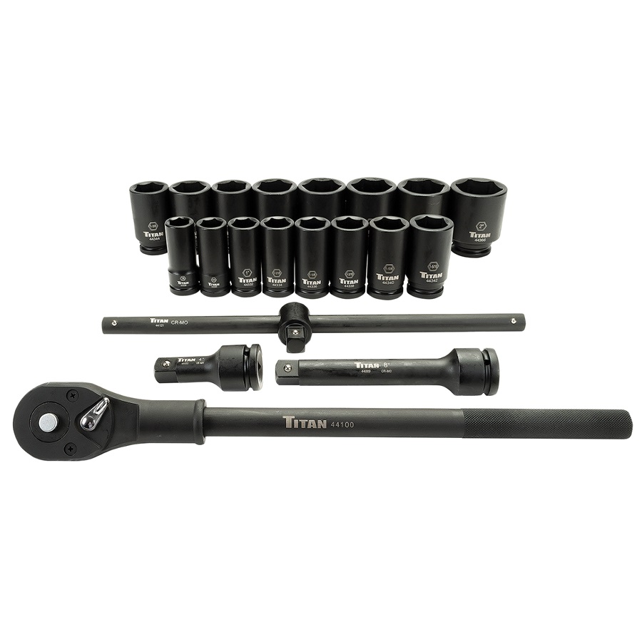 Titan™ 20-Pc 3/4" Drive 6-Point Impact SAE Socket Set