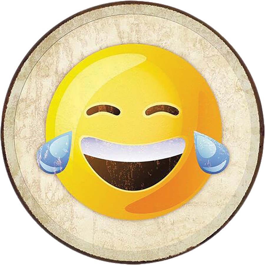 Emoji - Laughing Aluminum-Style Sign - 11-3/4" Dia