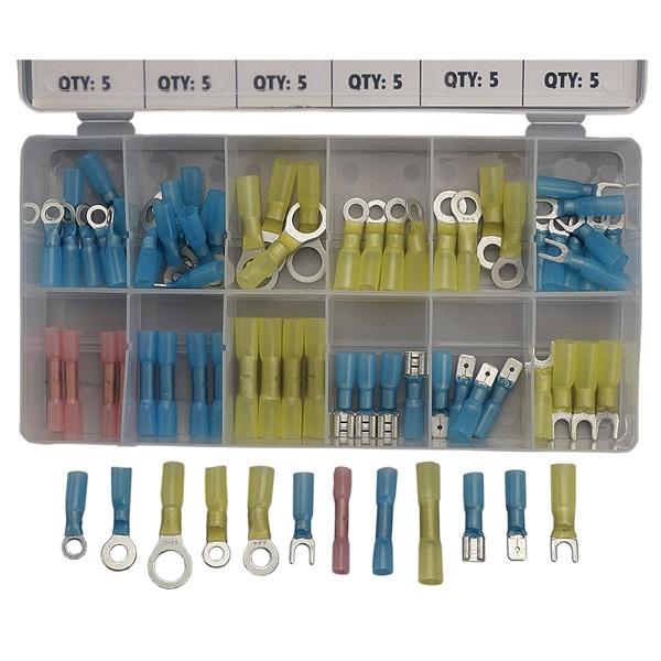 75-Pc Heat Shrink Wiring Terminal Kit