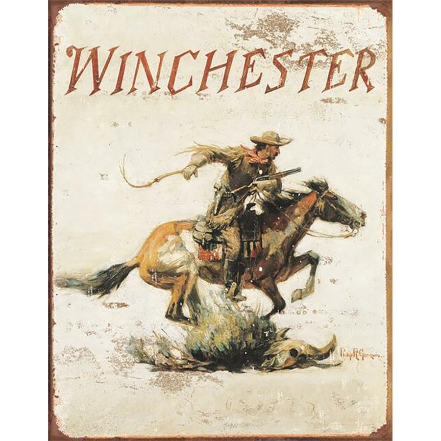 Winchester Horse Tin Sign - 12-1/2"W x 16"H