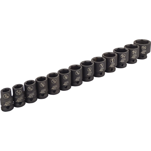 ATD 13-Pc 1/2" Drive 6-Pt Impact Socket Set - SAE