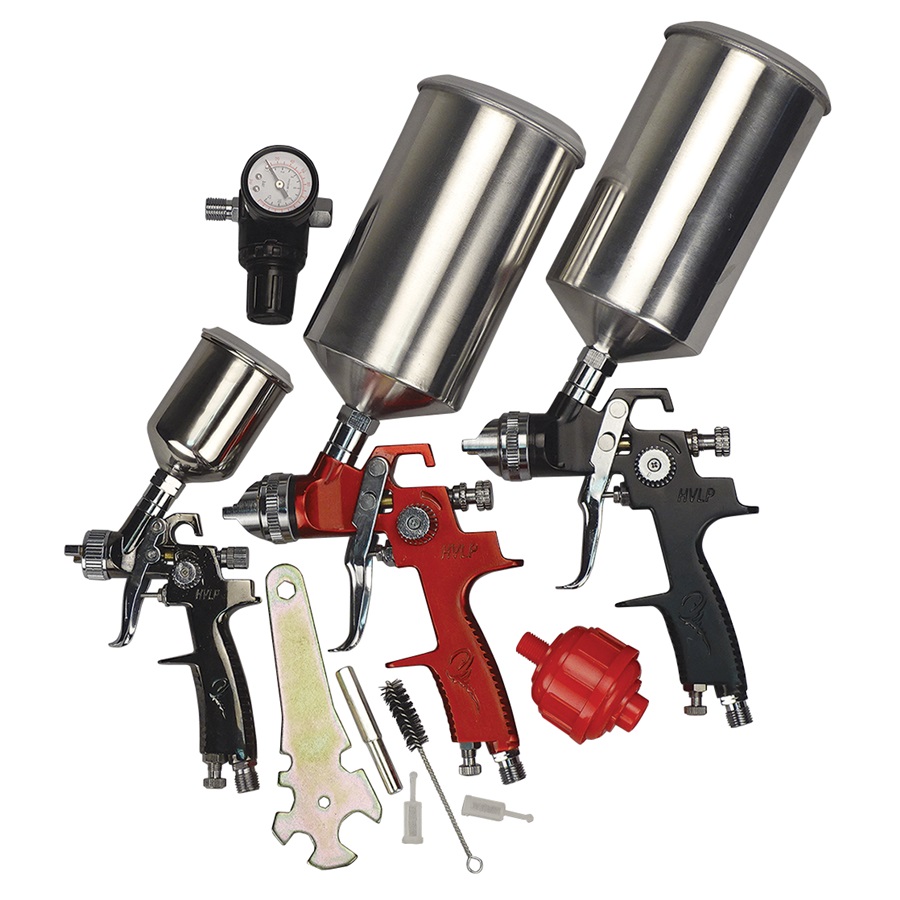 ATD 3-Gun HVLP Paint Spray Gun Set