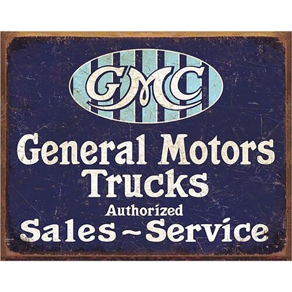 GMC Trucks Tin Sign - 16"W x 12-1/2"H