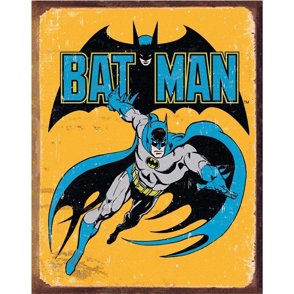 Batman - Retro Tin Sign - 12-1/2"W x 16"H