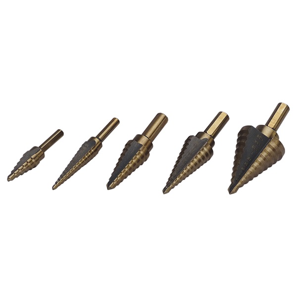 5-Pc Step Drill Bit Set