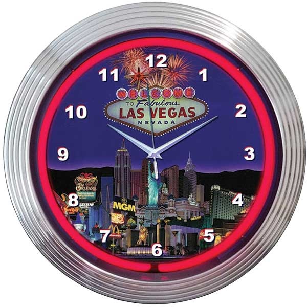 Las Vegas Strip Neon Wall Clock TP Tools & Equipment