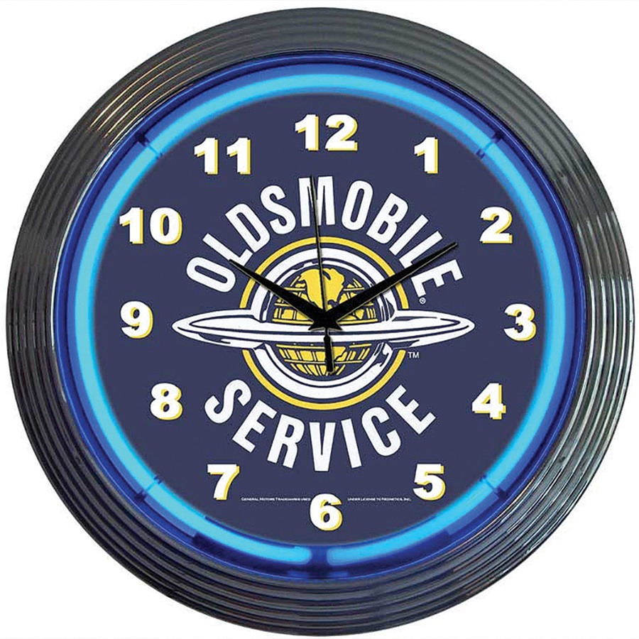 Oldsmobile Service Neon Wall Clock