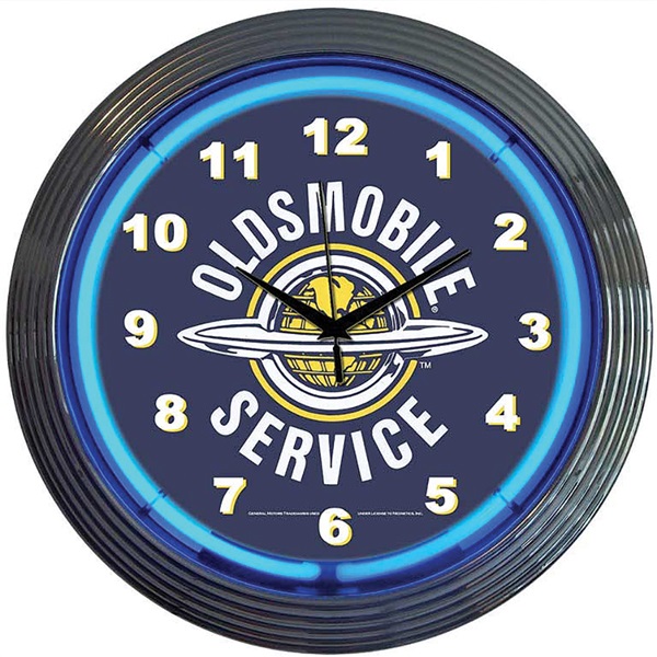 Oldsmobile Service Neon Wall Clock