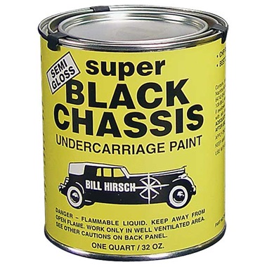 Bill Hirsch Semi-Gloss Super Black Chassis Undercarriage Paint, Qt