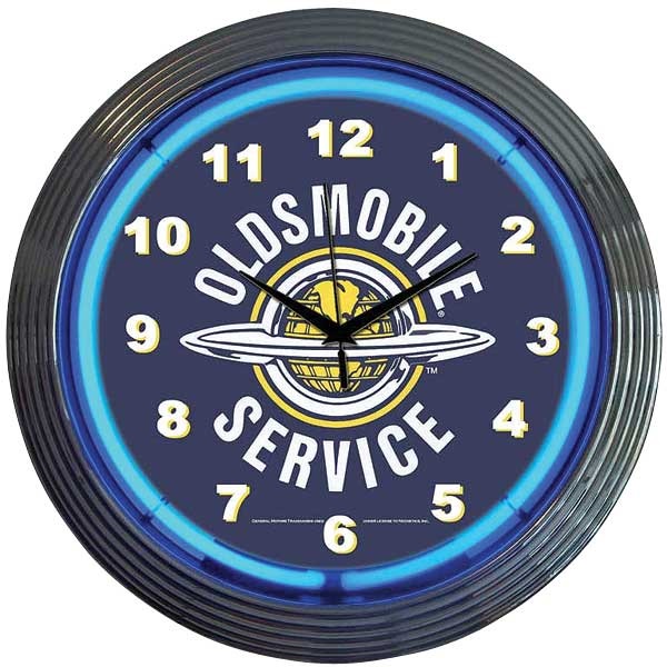 Oldsmobile Service Neon Wall Clock