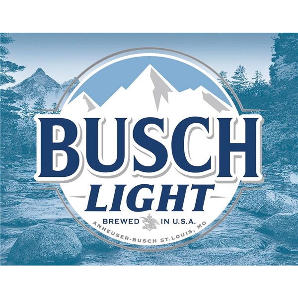 Busch Light Logo Tin Sign - 16"W x 12-1/2"H