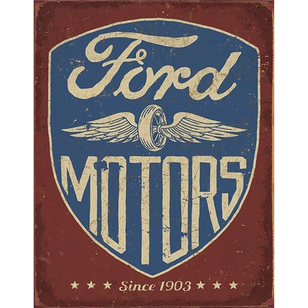 Ford Motors Since 1903 Tin Sign - 12-1/2"W x 16"H