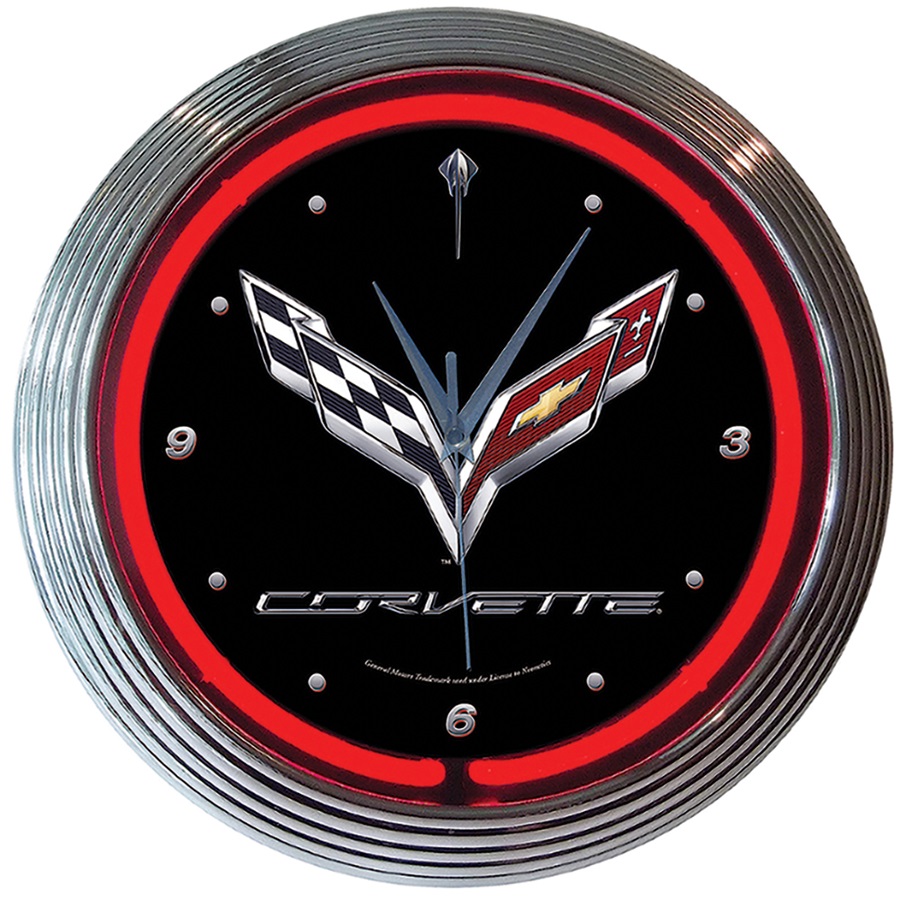 Corvette C7 Neon Wall Clock