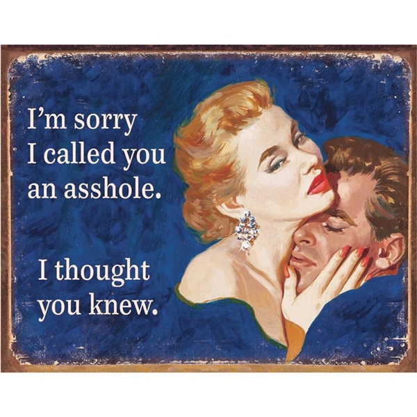 I Thought You Knew Tin Sign - 16"W x 12-1/2"H