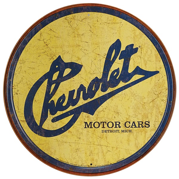 Chevrolet Historic Aluminum-Style Sign - 11-3/4" Dia