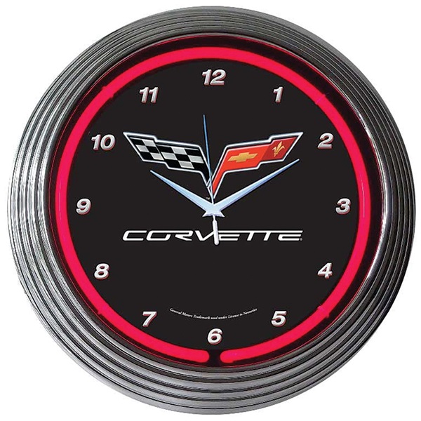 Corvette C6 Neon Wall Clock