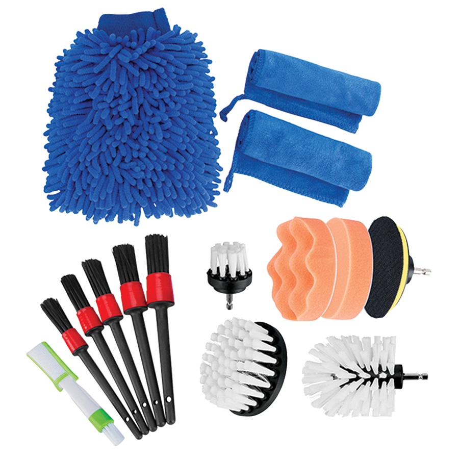 16-Pc Power Brush Detailing Kit