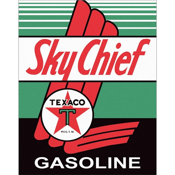 Texaco - Sky Chief Tin Sign - 12-1/2"W x 16"H