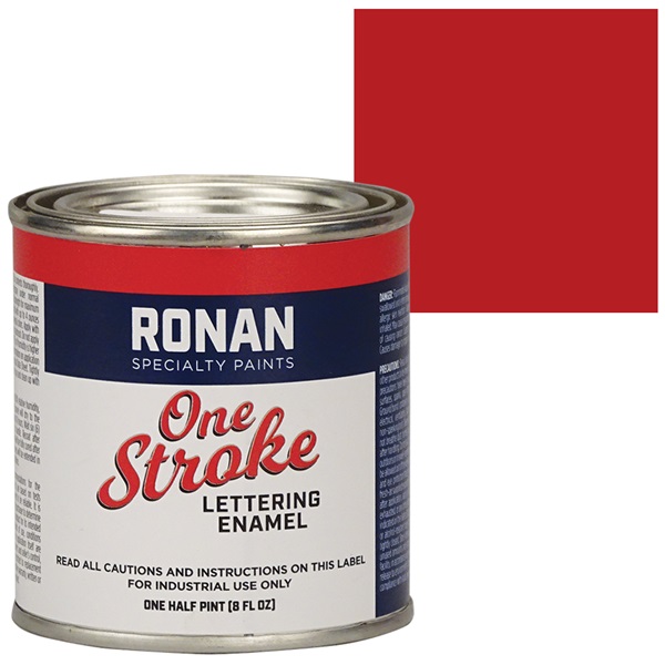 RONAN One Stroke Lettering Enamel Paint - Cherry Red