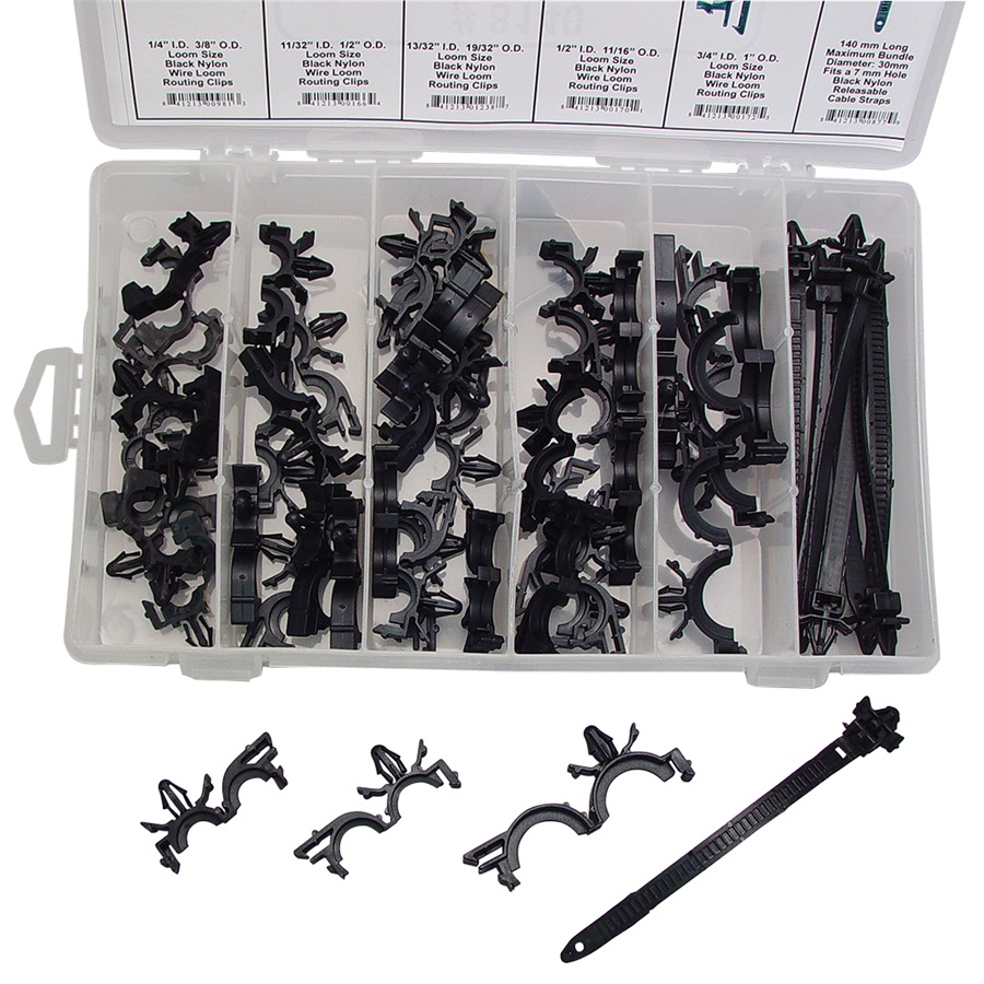 Easyparts4u 10x 7mm Nylon Hose & Wire Retainer Clip – Fits 7mm Holes, Black 134D