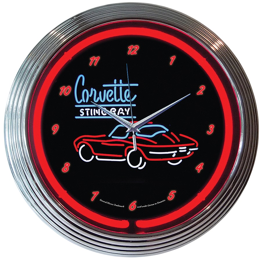 Corvette Stingray Neon Wall Clock