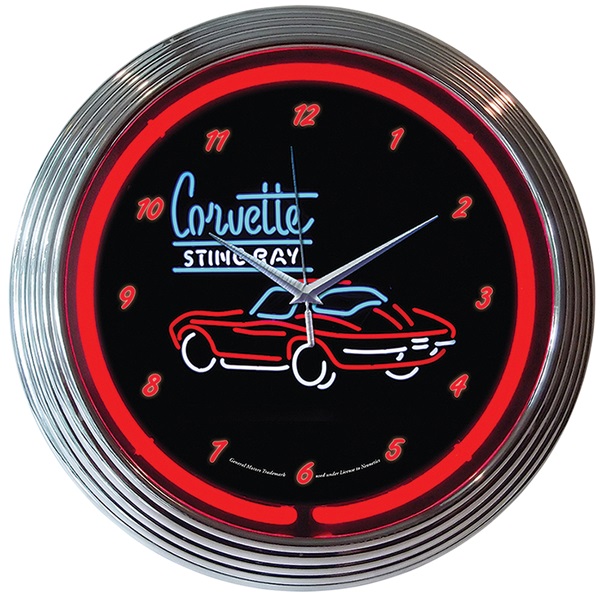 Corvette Stingray Neon Wall Clock