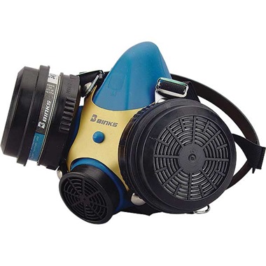 Binks Dual-Cartridge Paint Respirator, Large