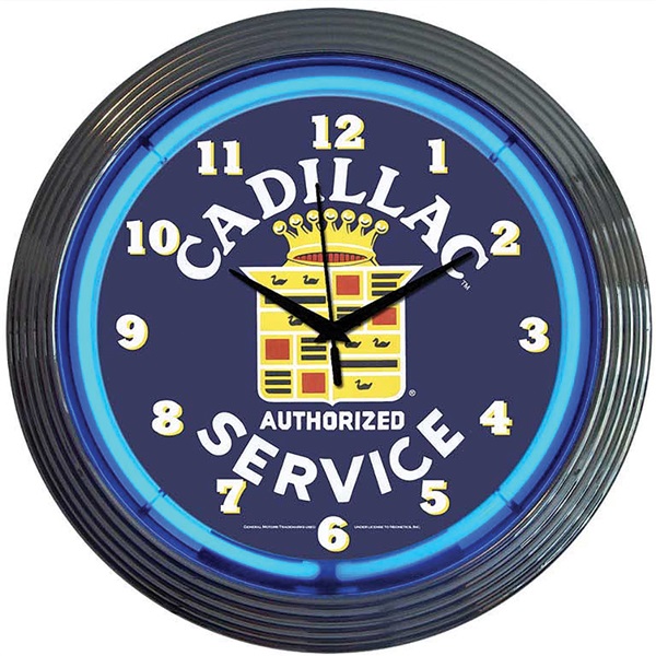 Cadillac Service Neon Wall Clock