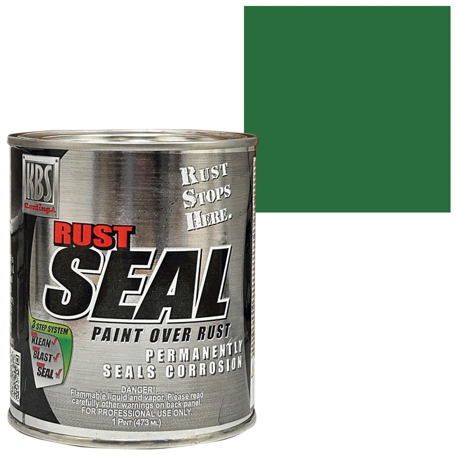 KBS RustSeal Gloss Safety Green Rust Preventive Coating, Pint