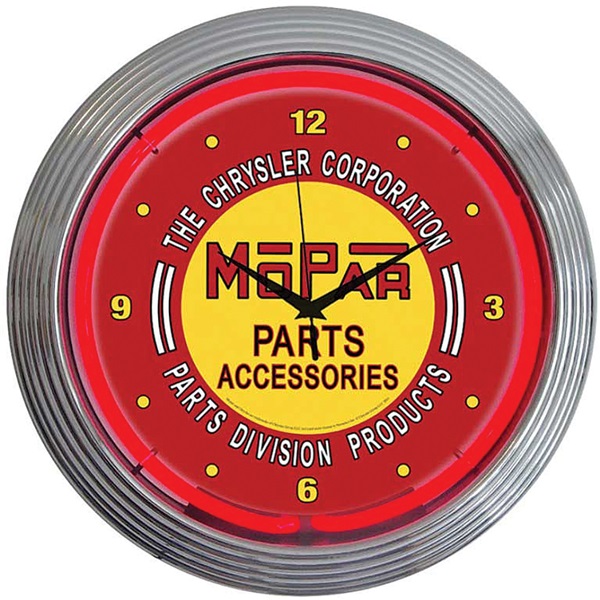 Mopar Red Vintage Neon Wall Clock