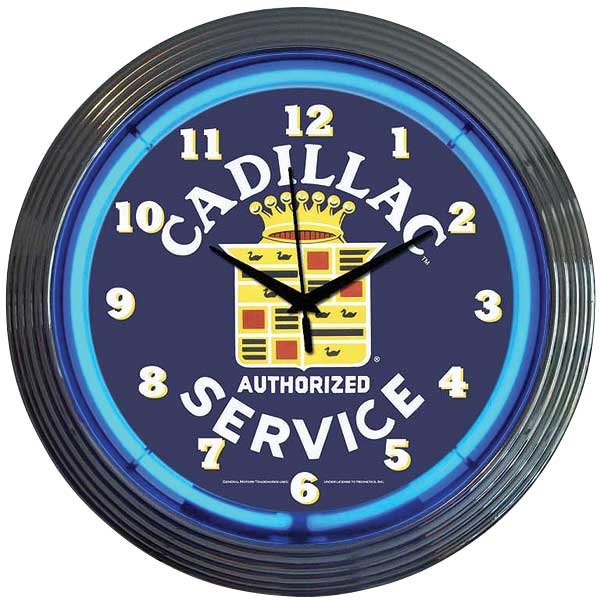 Cadillac Service Neon Wall Clock