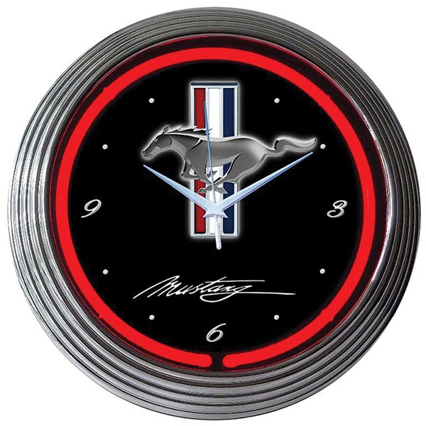 Ford Mustang Neon Wall Clock