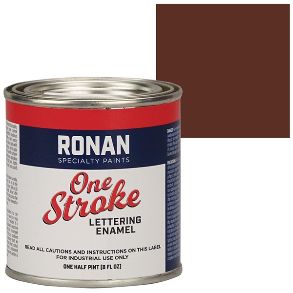 RONAN One Stroke Lettering Enamel Paint - Medium Brown