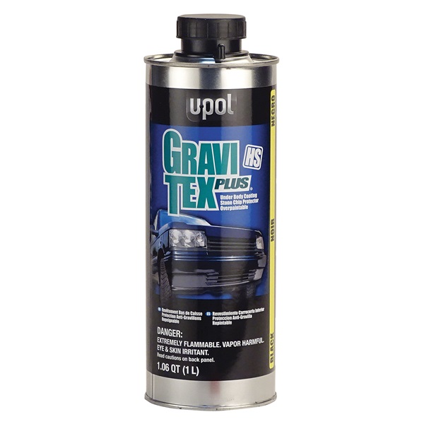 U-pol Gravitex Protezione Antipietrisco Per Auto/Furgoni: 1 Litro Nero Sovraverniciabile